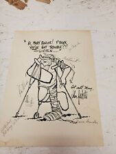 Hand Drawn Signed Inscribed John Fischetti Get Well Card Chicago Daily News (dd) picture