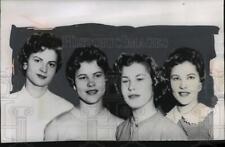 1957 Press Photo Badgett quadruplets celebrate 18th birthday, Galveston, Texas picture