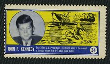 1962 Topps Famous Americans Stamps - #34 John F Kennedy - 35th US President picture