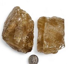 Honey Calcite Crystal Specimens 2 piece lot Mexico 410 grams picture