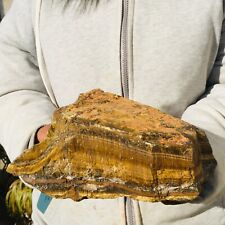 3.4kg Large Golden Tiger's Eye Quartz Crystal Rock Mineral Specimens Healing picture