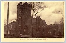 Elmhurst, L.I., New York - The Old Baptist Church - Vintage Postcard - Unposted picture