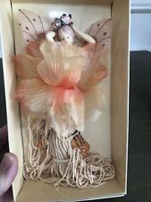 2001 Putting On The Ritz Peach Tassel Hanging Fairy Ornament W/ Wings TD254 picture