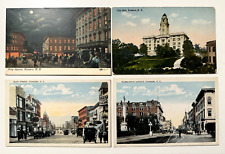 Antique c.1910 Postcard Yonker New York NY City Hall, Getty Square, Main Street picture