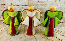 3 vtg angels Christmas Decoration handmade 9