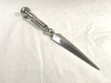 Vintage Letter Opener Mother Pearl Grip Handmade Unknown Metal picture
