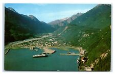 Postcard Air View of Skagway, Alaska AK 1960's D104 picture