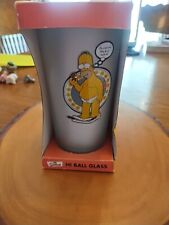 The Simpsons Homer Scale Donut Frosted Pint Beer Glass - EUC 2000 picture