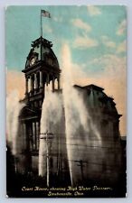 K2/ Steubenville Ohio Postcard c10 Court House High Water Fire Department 10 picture