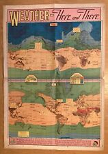 WEATHER HERE AND THERE – color 2-pg spread NY Sunday News Aug 13 1944 picture