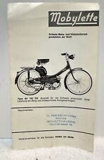 VTG GERMAN SWISS MOBYLETTE MOPED BIKE PAMPHLET ADVERTISING picture