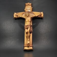 Vintage SCH Co Funeral Casket Plaque Jesus Crucifix Unused Metal Alloy picture