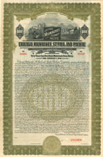 Chicago, Milwaukee, St. Paul and Pacific Railroad Co. - $100 Specimen Bond - Spe picture