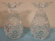 VTG • Shannon Godinger Lead Crystal Cut Glass Set Of Pineapple Candle Holders picture
