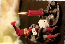 Vintage Postcard 4x6- A toy elf and a lit candle, Akarp, Sweden 1960-80s picture