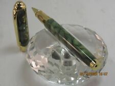 GORGEOUS HIGH QUALITY HERO GREEN MARBLED ROLLER BALL PEN  picture