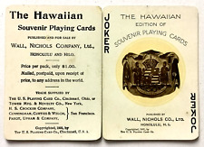 ANTIQUE PLAYING CARDS WALL NICHOLS HAWAIIAN 1901 WIDE 52 & 1J & H UK FREE POST picture