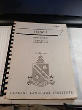 1960s Vietnam Era Defense Language Institute DLI Spiral Bound French Basic... picture