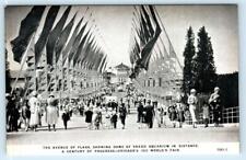 CHICAGO, IL  ~ 1933 Century of Progress AVENUE of FLAGS Art Deco Childs Postcard picture