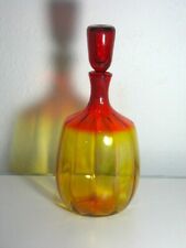 Vintage MCM Blenko Glass 6416 Tangerine Decanter W/Stopper - Joe Myers Optic picture