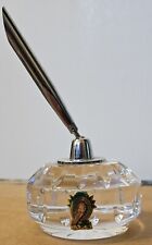 Waterford Crystal Paperweight Pen Holder Silver  picture