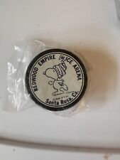 Vintage Snoopy Ice Hockey Puck Redwood Empire Ice Arena picture