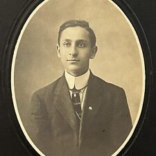 Antique Cabinet Card Photograph Dapper Young Man Teen Boy New York NY picture