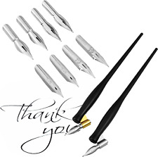 Oblique Calligraphy Dip Pen Set Include 2-In-1 Calligraphy Oblique or Straight P picture