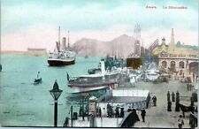 Anvers Belgium Postcard Steamers Docks 1910 picture