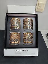 4 Altuzarra Double Old Fashioned Glasses Lattice Design -OPEN BOX picture