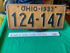 License Plate Tag Vintage Ohio 124 147 1933 Rustic picture