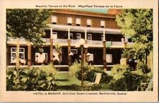 1946 Hotel Le Manoir Grill Club Tavern Licensed Berthierville Canada Postcard picture