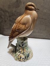  RARE Vontury PORCELAIN MOURNING DOVE Mid-Century Pottery Bird Figurine 8.5x4