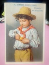 Niagara Gloss Starch laundry Boy Apple victorian trade card  picture