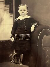 North Platte Nebraska Cabinet Photo William Nolin ID'd Victorian Boy Frock Dress picture