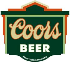 Coors Beer Art Deco Style NEW Steel Sign: 40