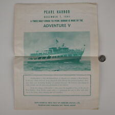 1978 Pearl Harbor Cruise Flyer for the Adventure V picture