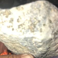 Natural 1lb 6 Oz  Rare Natural Blue Sapphire Rock Rough With Calcite picture