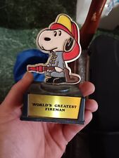 Vintage Aviva 1958 Snoopy Worlds Greatest Fireman Decorative Collectible Trophy picture
