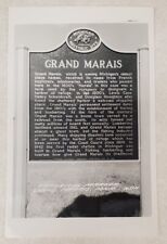 GRAND MARAIS Michigan RPPC Historical Marker Sign Vintage Postcard picture