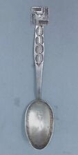 Rare HANDWROUGHT Navajo Antique Silver Souvenir Spoon Whirling Log Ca: 1900 picture