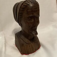 Antique Wooden Woman Carving Bust picture