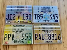 20 Mississippi License Plates- 5 of Each Version in Good Condition picture