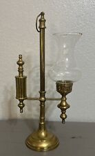 Vintage Gatco Solid Brass Student Candle Holder Lamp With Counter Balance picture