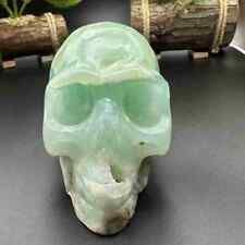 750g natural Caribbean calcite hand carved skull quartz crystal healing decor picture