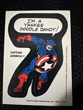 1975 TOPPS MARVEL COMICS STICKER CAPTAIN AMERICA-1 YANKEE DOODLE  picture