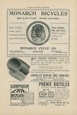 1895 Monarch Cycle Co Bicycles Vintage Ad Bike Lion in Wheel Chicago IL Biking picture
