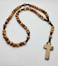 authentic olive wood catholic rosary Hand made in Bethlehem original100%holyland picture
