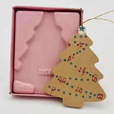 Vintage 1980s RUSS Fashion Christmas Ornaments Wooden Christmas Tree picture
