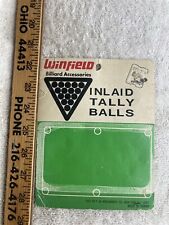 1970s Winfield Billiard Accessories Inlaid Tally Balls Backing Card Woolworth  picture